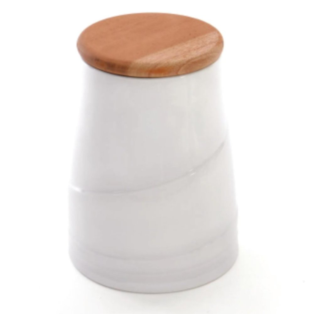 NEW! BergHOFF 2.1-Quart Hotel White Porcelain Jar with Lid Food Utensil Storage